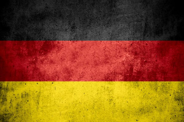 flag of Germany or German banner on rough pattern texture background