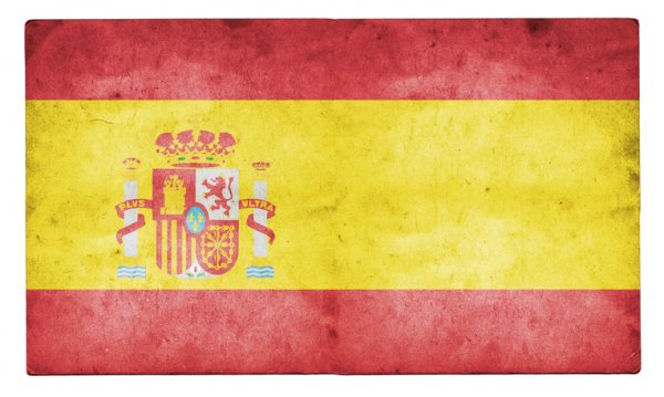 A stock photo of the Spanish Flag. High resolution 50mp image in an eroded, worn out, grunge style. Perfect for designs or articles about Spain or Europe