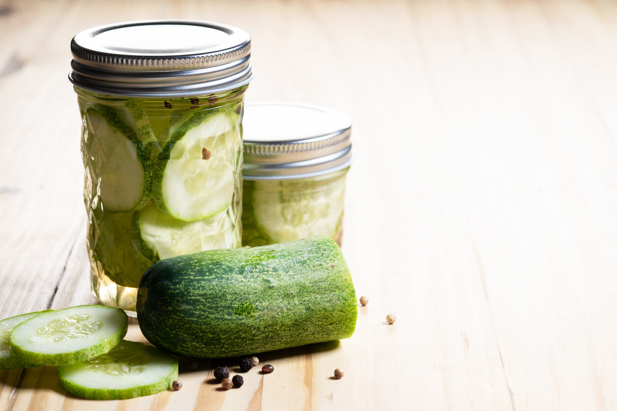Pickled cucumbers with spices