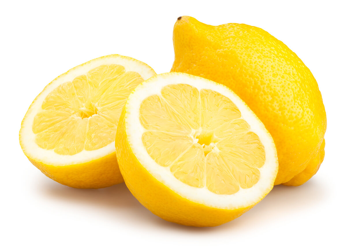 a group of cut lemons