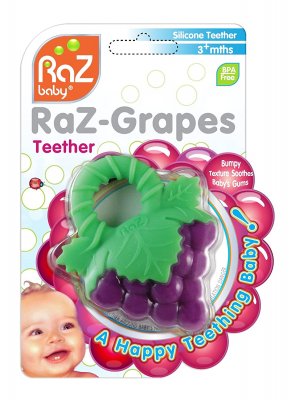 RaZbaby RaZ-Grapes Silicone Baby Teether Toy
