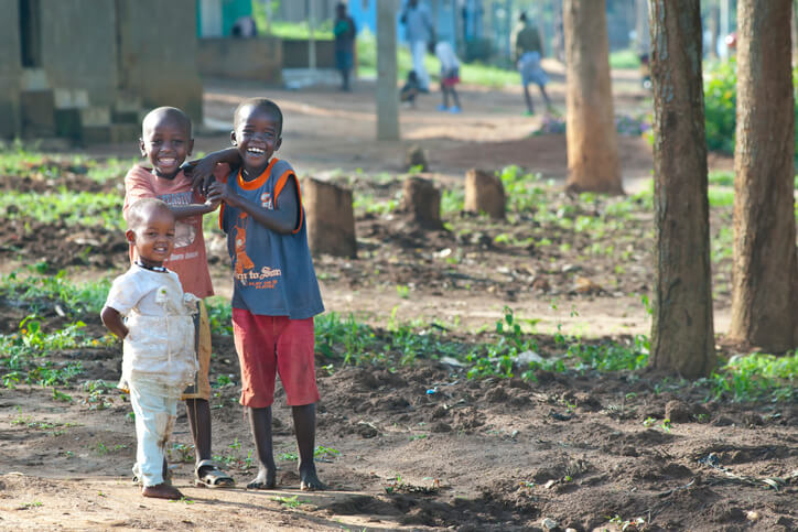 African children are playing in their village, Rwanda