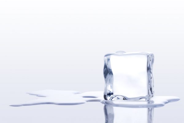 Ice cube melting