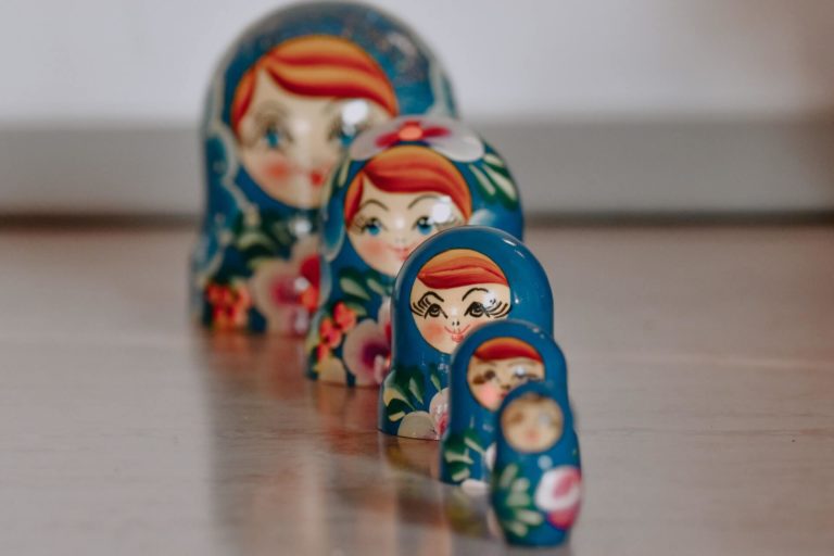 a set of Russian dolls
